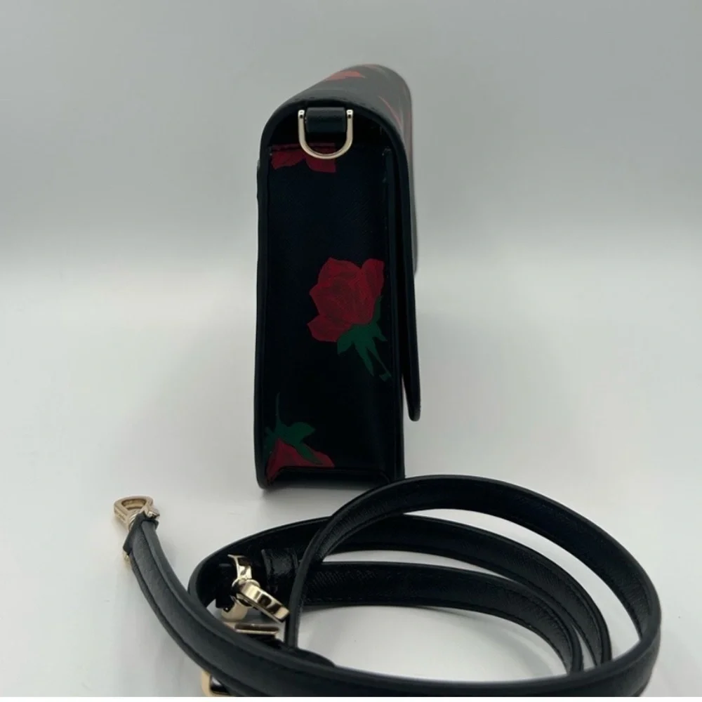 Kate Spade Black and Red Roses Disney Beauty And The Beast Bag NWOT